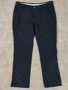 Under Armour Match Play Tapered Golf Pants Men 36x30 Black Stretch Performance